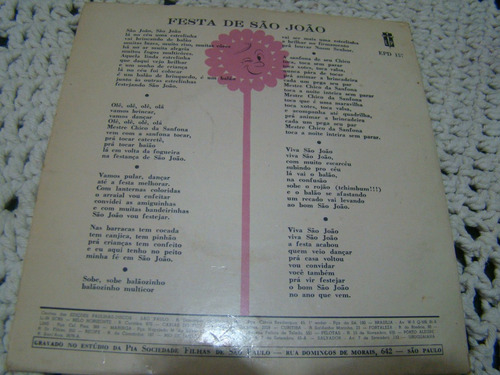 Compacto Vinil Festa De São João , Coleção Mini Estórias