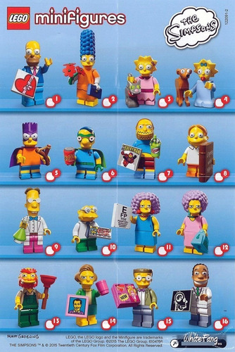 Lego Los Simpson Minifiguras Serie 2 Completa Original 71009
