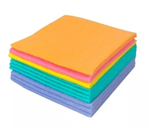 20 Paños Trapos De Limpieza 34cm X 35 Cm Súper Absorbentes Color Multicolor