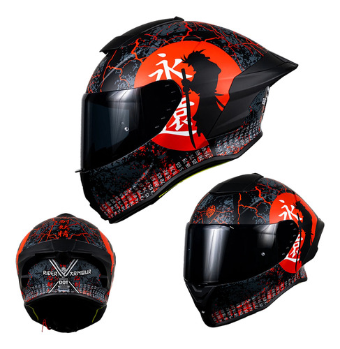 Casco Moto Kov Buster Rider Armour Integral Dot