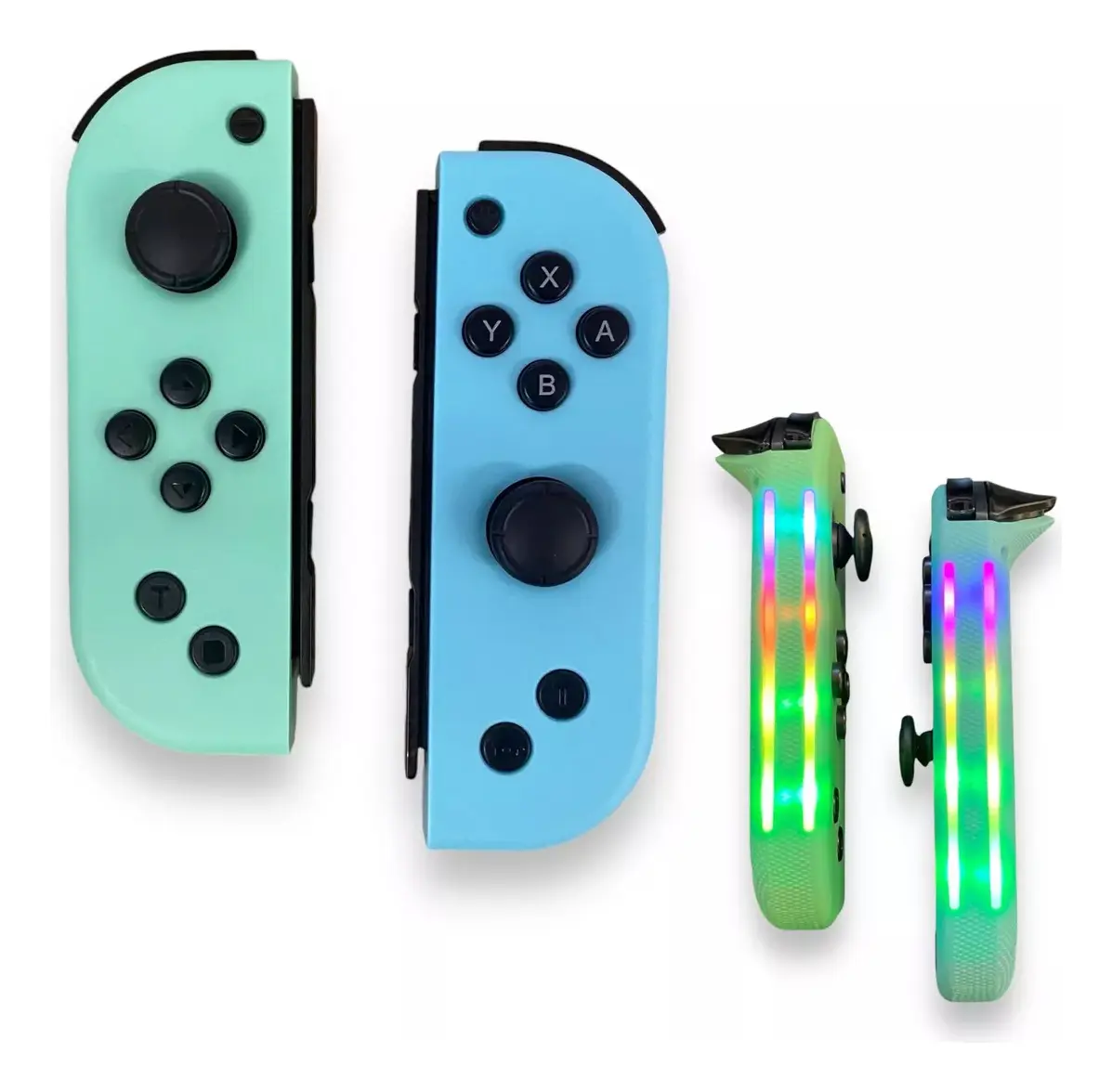 Gamepad Compativel Para Nintendo Switch Controlador Bluetooth Joystick Joycon Cor Verde/azul