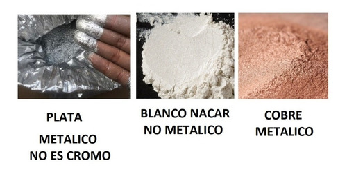 Imagen 3 de 4 de 4 Polvo Metalico Y Micas Purpurina Oro Plata Cobre Nacarados