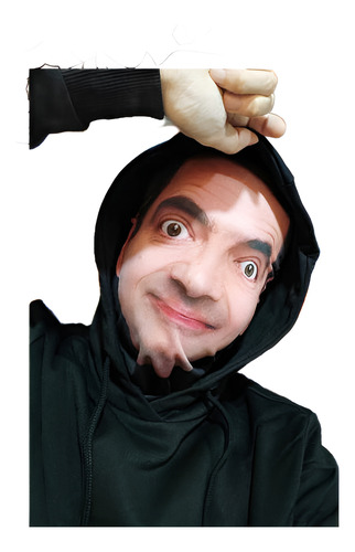 Mr Bean - Mascara Facial En Malla Con Estampado 3d Unisex
