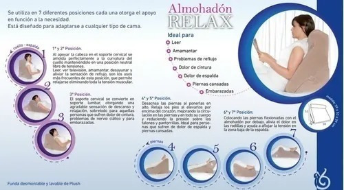Imagen 7 de 10 de Almohadon Triangular Reposo 7 Posiciones En 1 Funda Lavable