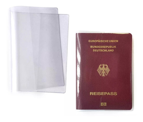 Micas Para Pasaporte Color Transparente Con 2 Bolsillos