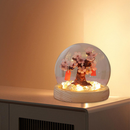 Lámpara De Noche De Flores Diy, Lámpara De Mesa Con