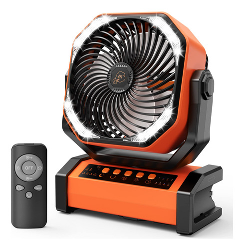 Ventilador De Camping Porttil De 20000 Mah Con Luz Y Control