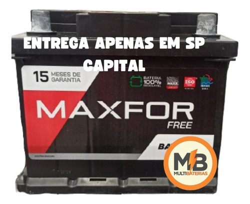 Bateria De Carro Maxfor 50ah(amperes) Cx Alta Onix Spin