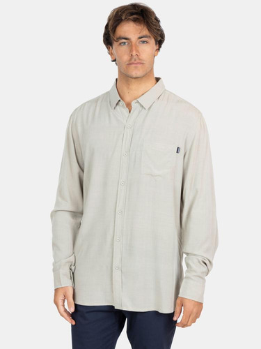 Camisa Ml Sunset Shore Khaki Hombre Maui And Sons
