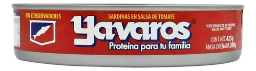 Caja Sardina En Tomate Yavaros De 425 Grs Con 24 Latas