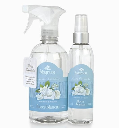 Perfume Ambientes-telas Flores Blancas Biogreen 500 Ml