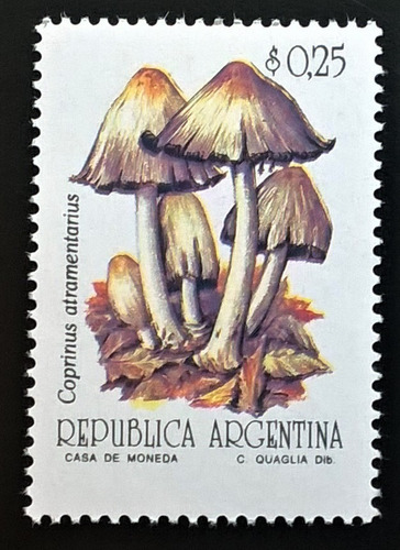 Argentina Hongos, Sello Gj 2592 0,25p Claro 93 Mint L13676