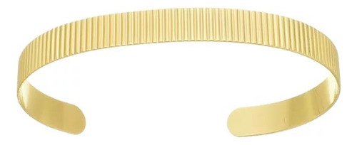Bracelete Moderno Com Textura No Ouro 18k