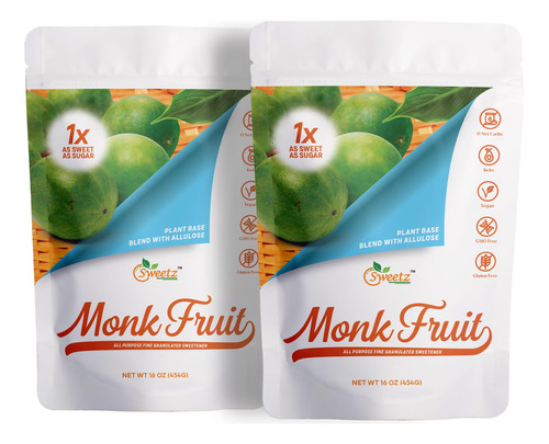 Alulosa  Monk Fruit  Edulcorante Multiusos De Alulosa, Paqu