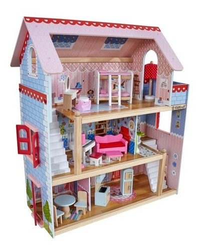 Casita De Muñecas Chelsea Cottage Marca Kidkraft Madera Color Colores