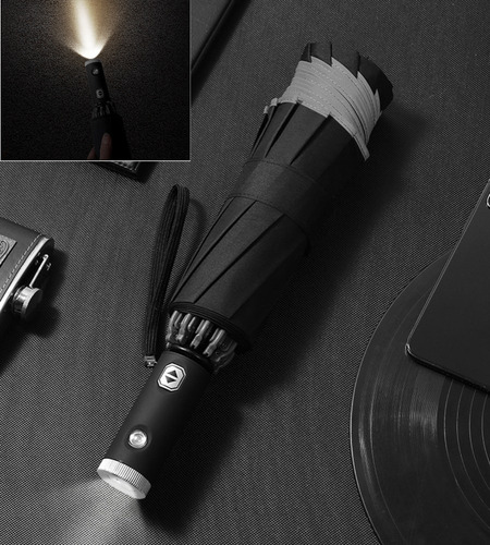 Guarda-chuva Invertido De Ten Bone Torch Com Proteção Uv