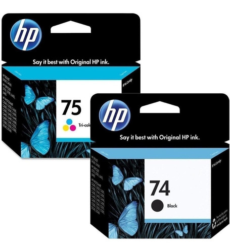 Cartucho Original Hp 74 Negro + 75 Color Cb335wl + Cb337wl