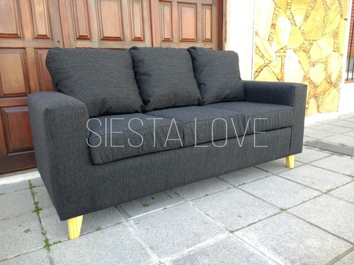 Juego Sillon 3c + Camastro + 2 Puff + Chenille Antidesgarro