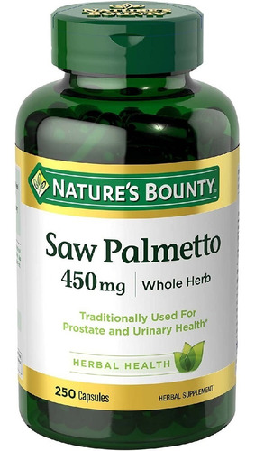 Saw Palmetto 450 Mg Nature's Bounty 250 Capsulas