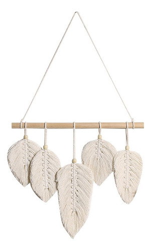 Aruoy Pluma Boho Chic Tejido Decoración De Pared Macramé