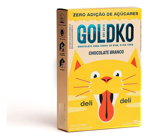 Chocolate Branco Zero Deli Deli 70g | Gold & Ko