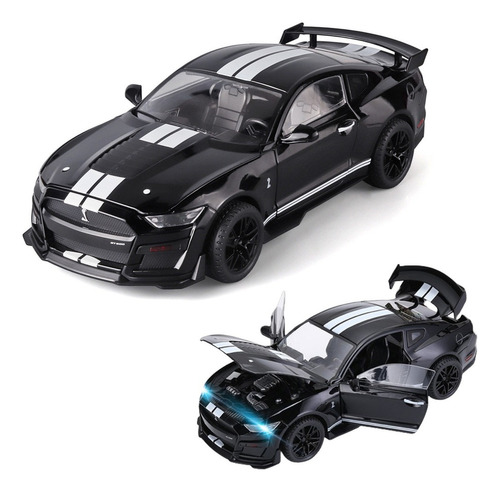 E Ford Mustang Gt500 Miniatura Metal Car Con Luz Y Sonido E