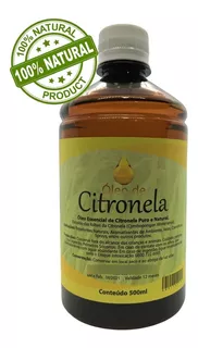 Óleo Essencial De Citronela 500ml (puro E Natural)