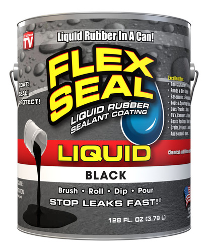 Flex Liquid Sellador Impermeable Negro Tamaño Gigante
