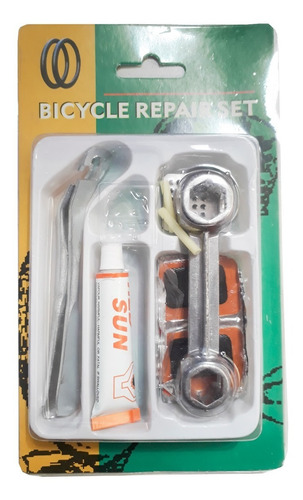 Kit Reparación Parche Bicicleta+llave Desarma Saca Cubierta