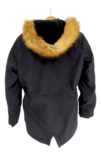 Campera Hombre Parka Corderito Capucha Desmotable Polo Club
