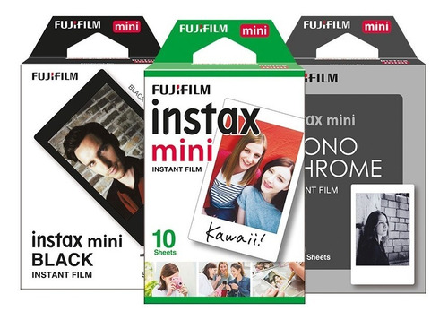 Imagen 1 de 6 de Película Instax Mini 3 Pack Clásicos (30 Fotos)