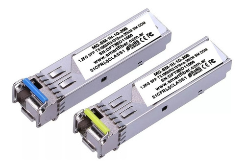 Minigbic Sfp 20kms Compatible Ubiquiti Mikrotik 1 Pelo A+b