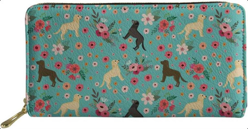 Sannovo Cartera Estampada Labrador Retriever Mujer Con Piel