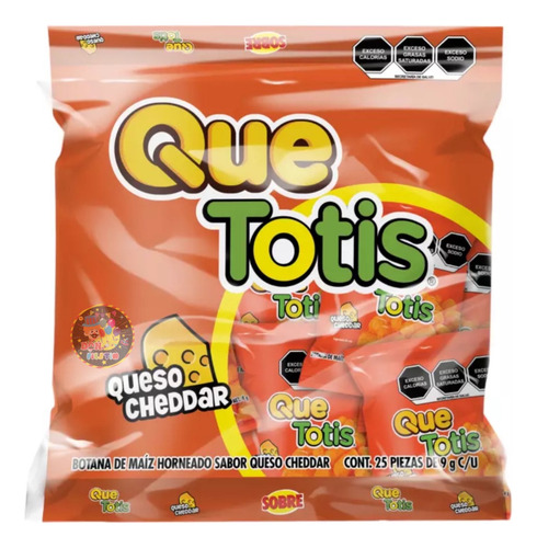 Totis Frituras Botanas Chetos Que-totis Queso 25pz De 9g