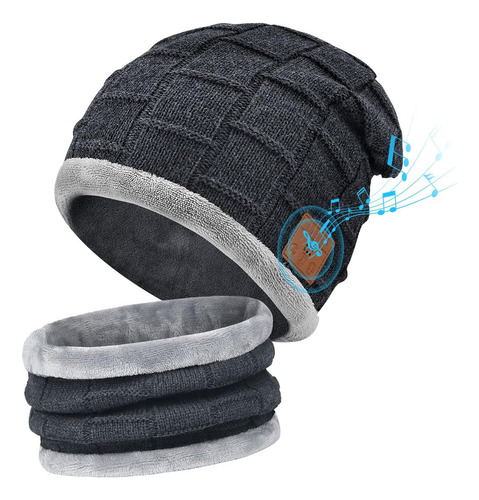 Conjunto De Gorro Bluetooth Con Bufanda, Gorro De Punto Cáli