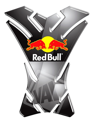 Adesivo 3d Protetor Tanque Honda Yamaha Red Bull Prata