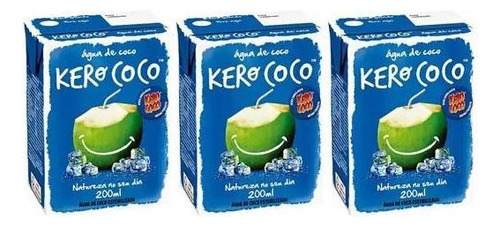 Água De Coco Esterilizada Kero Coco Caixa 200ml- Kit 10un