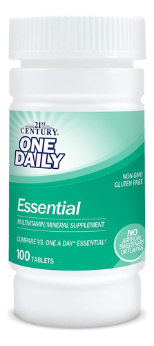 Multivitamínico One Daily Essential 21st Century 100 Tabs Sabor Sin Sabor