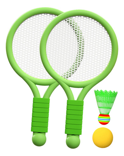 Crianças Conjunto De Tênis De Badminton, Raquetes De Verde