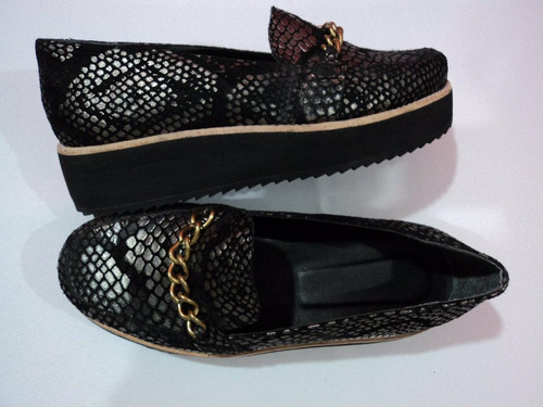 Mocasin De Cuero De Mujer