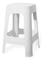 Comprar 6 Banquetas Banco Banquito Apilable Plastico Ratan Reforzado