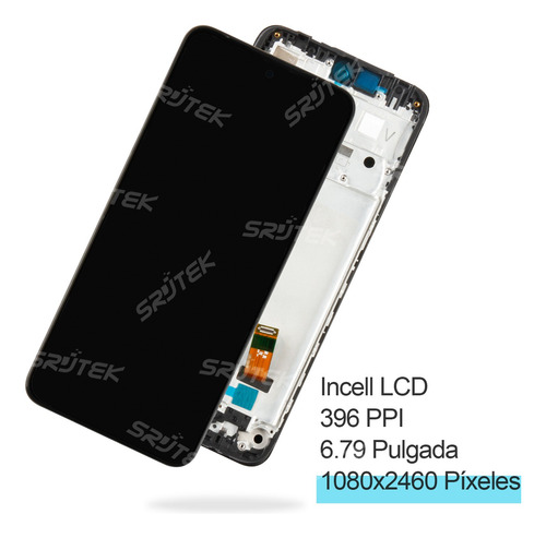 Para Redmi 12 23053rn02a Tela Frontal Display Lcd Aro