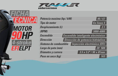 Motor Fuera De Borda Mercury 90 Hp Elpt (4 Tiempos)