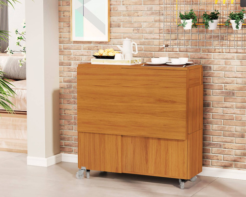 Mesa De Jantar Dobravél Moderna  Apartamento Jade 120cm