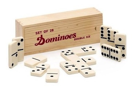Imagen 2 de 3 de Domino Profesional Caja Madera Juego Fichas Casino Grande