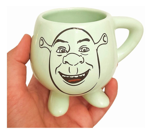 Taza / Mate Con Patitas Ceramica Shrek