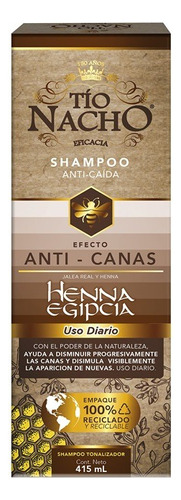 Tío Nacho Shampoo Anti Canas Henna Egipcia Anti Caída 415ml