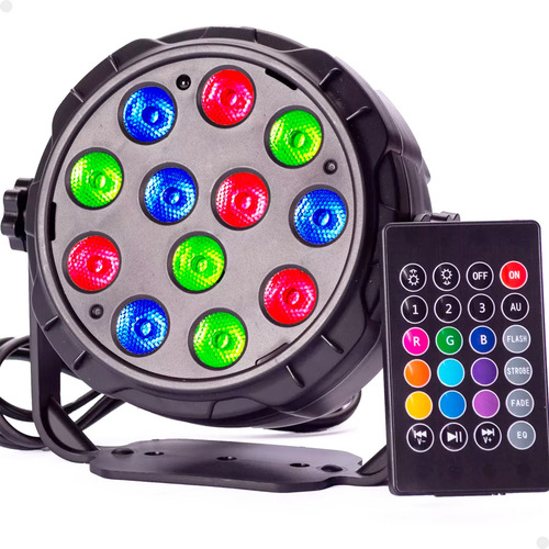 Kit 4x Luzes De Palco Led Lorben 12 Leds Rgb Controle Remoto