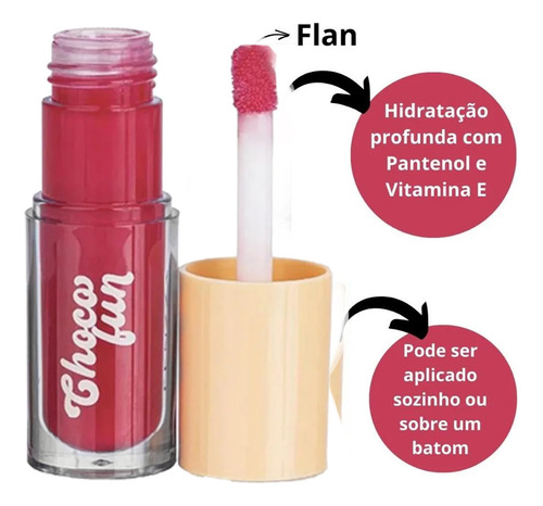 Tint Cream Flan Choco Fun Fenzza Gloss Cremoso Para Lábios