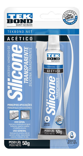 Silicona Acética Tekbond Transparente 50gr